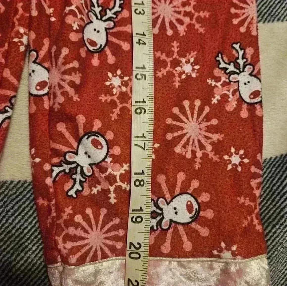 Unbranded Girls Red Holiday Reindeer Pajama Pants Size 4 - Picture 7 of 9